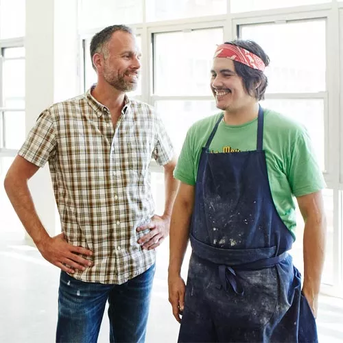 Scott Ketchum (left) and Steve Gonzalez (right) co-founders of Sfoglini pasta. - IMAGES COURTESY OF SFOGLINI