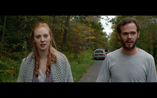 Deborah Ann Woll and Joseph Cross in The Automatic Hate, directed by Justin Lerner.