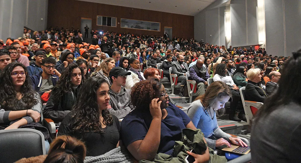 Governor Cuomo announced his Excelsior Scholarship to students and faculty at LaGuardia Community College in Queens on January 3.