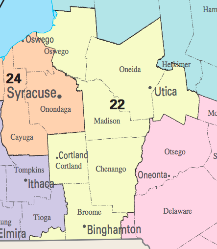 New York’s 22nd district covers much of Central New York, including Binghamton and Utica - US GEOLOGICAL SURVEY