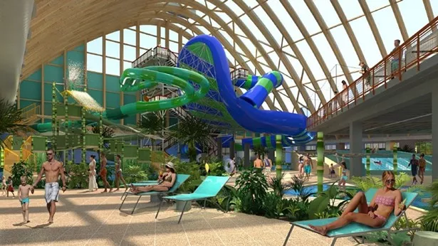 Rendering for Kartrite's indoor water park
