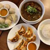 A sampling of the restaurant's most popular dishes: assorted meat and vegetarian momo with achar relish; Phing Sha soup, a beef stew with glass noodles and black mushroom; and jasmine rice. A sampling of the restaurant's most popular dishes: assorted meat and vegetarian momo with achar relish; Phing Sha soup, a beef stew with glass noodles and black mushroom; and jasmine rice.