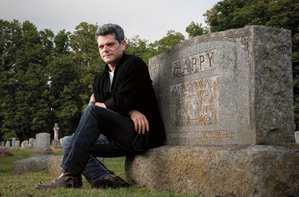 Writer Shalom Auslander in the Woodstock Artists Cemetery. - JENNIFER MAY