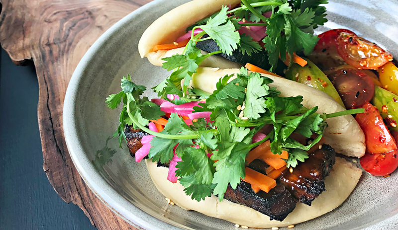 A steamed pork belly bun from a recent Monday Pop Up by chefs Zach Leetch and Craig Radden - PHOTO: CRAIG RADDEN