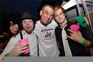216 singer Jason Popson (center) parties at the Scene Music Festival. - WALTER NOVAK