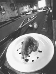 A jumbo prawn holds down the table at the Grovewood. - WALTER NOVAK