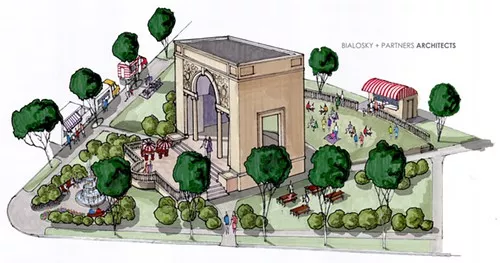 A proposal for turning the property at West 117th Street and Clifton Boulevard into park space has been presented. A proposal for turning the property at West 117th Street and Clifton Boulevard into park space has been presented.