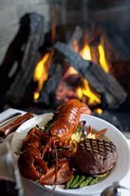 A very fresh Maine lobster meets a well-aged filet mignon. - WALTER NOVAK