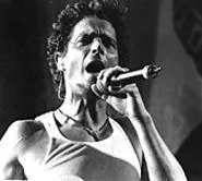 Audioslave's Chris Cornell, belting one out at - Lollapalooza last Sunday. - WALTER NOVAK