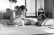 Bond shows Jinx his "navel maneuver."