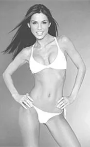 Chest a minute! Playmate of the Year Carmella - DeCesare works her assets (Thursday).