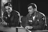 Chris Klein plays Lieutenant Jack Geoghegan; Mel Gibson is his commander, - Hal Moore.