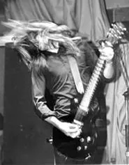 Datsuns guitarist Christian Livingstone, at the band's - March 28 Beachland show. - WALTER NOVAK