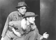 David E. Ellis and Jack Hourigan make their way - through the Beck Center bush.