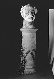 "Desolatus," by Robert Arneson, ceramic and paint.