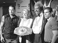Don King, Jane Campbell, and pals get ready to lace up for some Championship Boxing on Saturday.