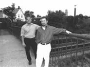 Eco-dreamin': Project managers David Rowe and Tom Eastman, wishful at the rapid station. - WALTER NOVAK