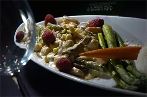 Fresh berries and toasted hazelnuts splash up the flavor of Northwest-Style Salmon Sauté. - WALTER NOVAK