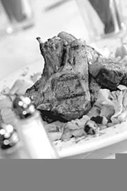 Here's a tip: The regulars head straight for the - marinated lamb chops. - WALTER NOVAK