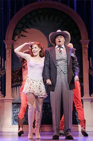 Jenifer Foote and Tom Hewitt in Dirty Rotten Scoundrels.