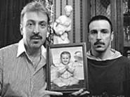 Jerry Simler (left) and Jim Carrington fought for - custody of their foster child, Cary Jr., but lost out to an - alleged wife-beater. - JAMES RENNER