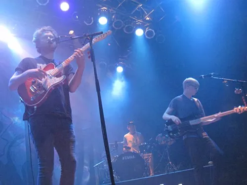 Joe Newman, Gwil Sainsbury, Thom Green of Alt-J perform at House of Blues.