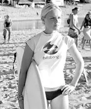 Kate Bosworth, an unamplified Barbie on a board.