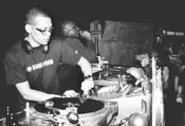 LTJ Bukem works the turntables while MC Conrad - works the crowd.