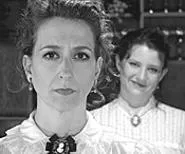 Mary Alice Beck (left) is Harriett and Maggie Arndt is - the naughty voice in her head.