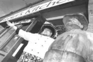 Meeker inherits the girth: The boisterous chef and his - less-animated likeness. - WALTER NOVAK