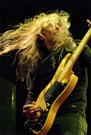 Megadeth's guitarist megashreds at Time Warner Cable Amphitheater. - WALTER NOVAK