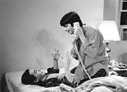 Michael Roache and Greg Vovos (right) play the good guys in Lonergan's - world.