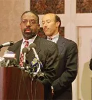 Mike White gave Fred Nance (back left) more than enough money to close his eyes. - ASSOCIATED PRESS
