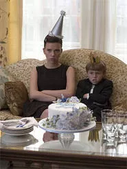 Nanny (Scarlett Johansson) thought caring for Grayer (Nicholas Art) would be a piece of cake.