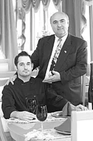 Sako Satka (right) and chef Brian Davis of Titanic: The - food is more than seaworthy. - WALTER NOVAK