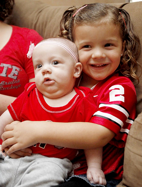 Scarlet Gray is pictured with her older sister Violet. - PHOTO COURTESY OF THE SANDUSKY REGISTER