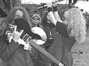 School of rock: Beatallica singer-lyricist Jaymz - Lennfield (right) sees the band as "a kind of - educational tool."