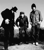 Shelling their souls: Oysterhead's Copeland (left), Claypool, and Anastasio.