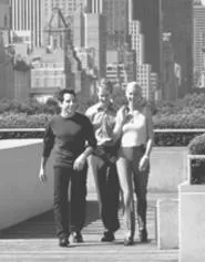The Dharma bums: Jenna Elfman and her fawning holy men, Stiller (left) and Norton.