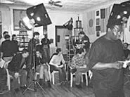 Thespians unite! Rehearsing scenes at North Coast - Central Castings Acting Lessons.