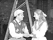 Tom Kondilas and Bernadette Clemens portray young - lovers in Ensemble Theatres Our Town, - through September 26.