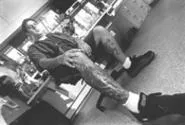 Tony DeRigo sits down for the cause. - WALTER NOVAK