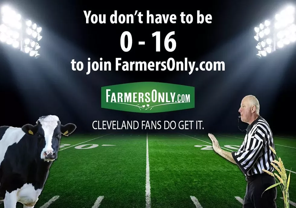 Ad announcing sponsorship of the perfect season Browns parade.