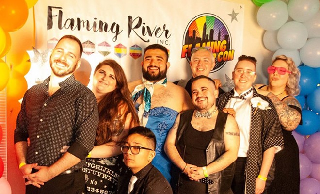 A group photo from the Queer Prom Fundraiser for Flaming River Con - COURTESY OF FLAMING RIVER CON