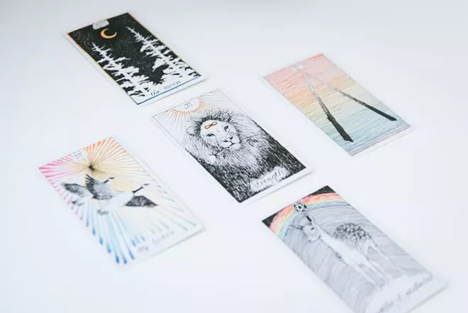 A set of tarot cards