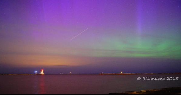 The Northern Lights over Lake Erie, just north of Lorain. - ROBERT CAMPANA