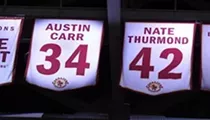 Three Years Ago Today Someone Stole Austin Carr's Banner From the Rafters of the Q