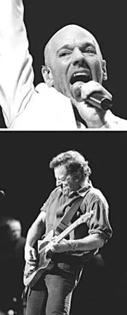 Voting for change: R.E.M. frontman Michael Stipe and - Bruce Springsteen, October 2 at Gund Arena. - WALTER NOVAK