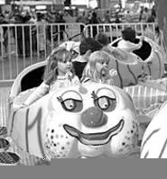 Wheee! The giant bug is taking us to a happy place! - The I-X Indoor Amusement Park comes to town - (Sunday).