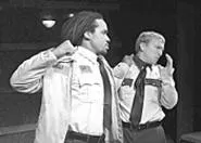 William (Jimmie D. Woody, left) earns the respect of - the conflicted Jeff (Matthew Joslyn).